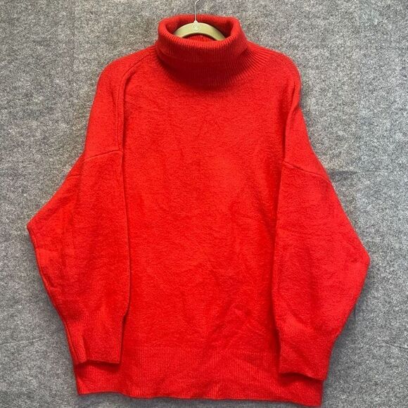 WORTHINGTON Women’s Sweater XL Red Turtle Neck Wool Blend Pullover Goji Berry - Picture 1 of 13